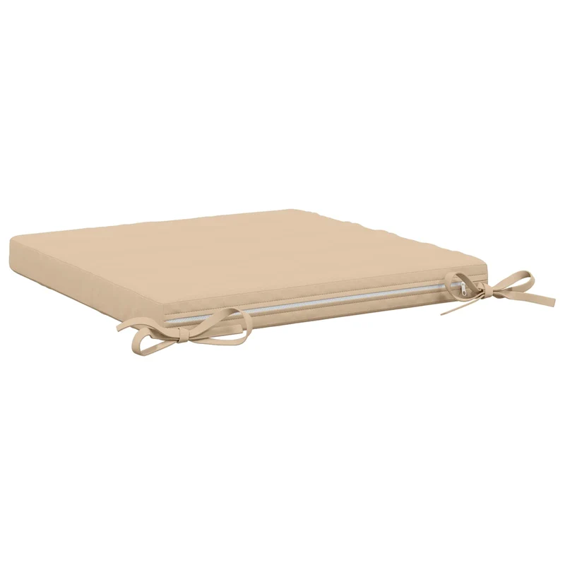 Seat Cushions SOEST 4 pcs 100% Polyester Cream 50 x 50 x 5 cm
