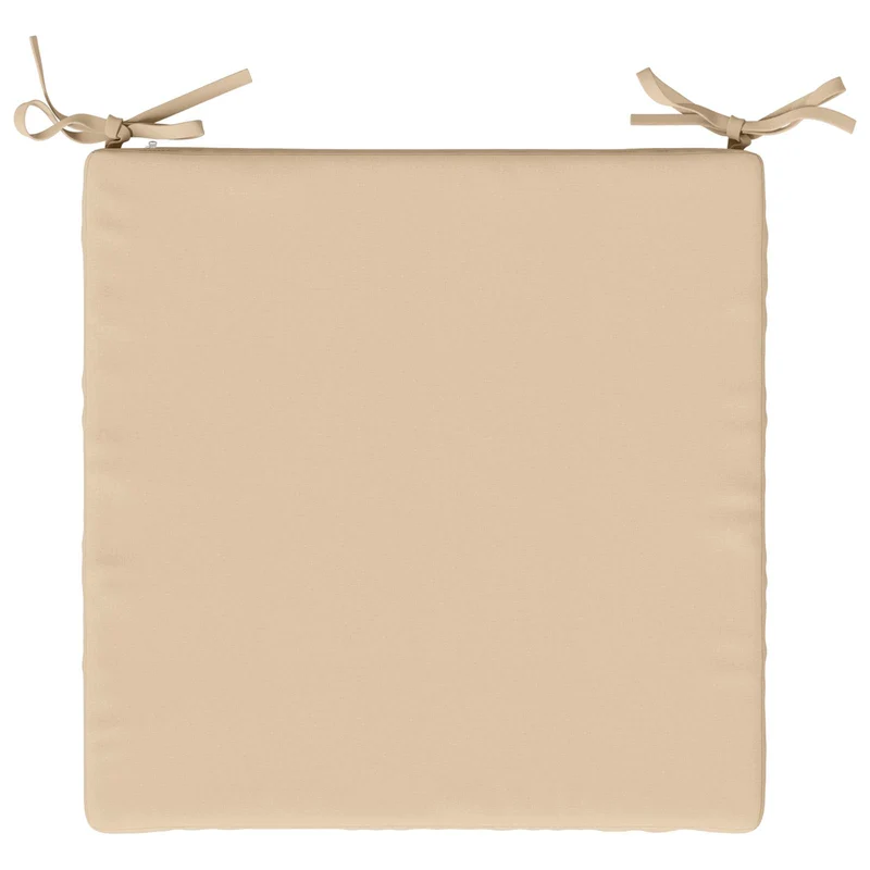 Seat Cushions SOEST 4 pcs 100% Polyester Cream 50 x 50 x 5 cm