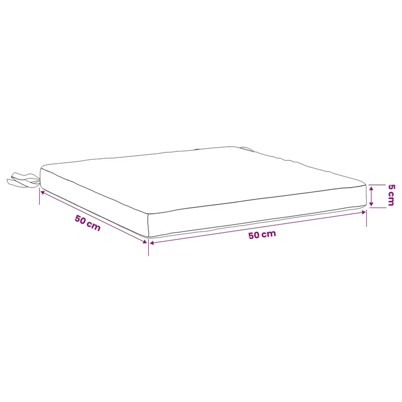 Seat Cushions SOEST 4 pcs 100% Polyester Cream 50 x 50 x 5 cm