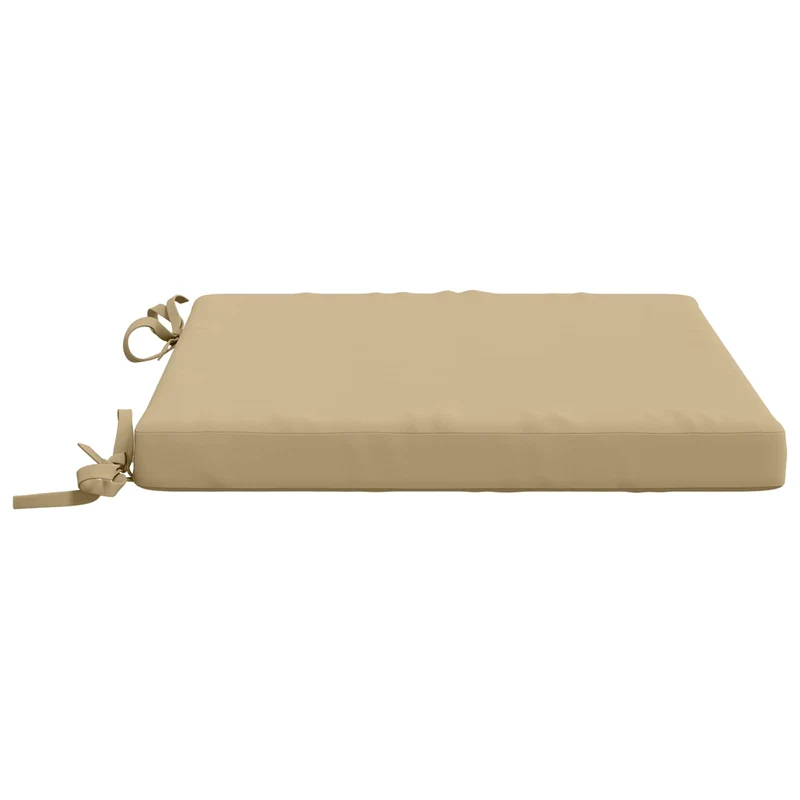 Seat Cushions SOEST 4 pcs 100% Polyester Beige 50 x 50 x 5 cm