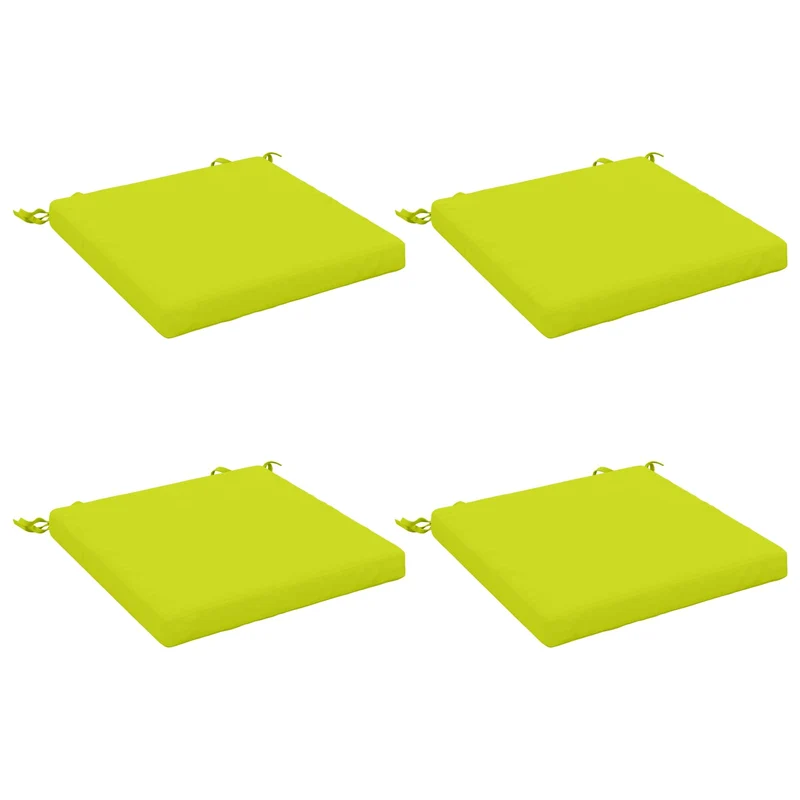 Seat Cushions SOEST 4 pcs 100% Polyester Bright Green