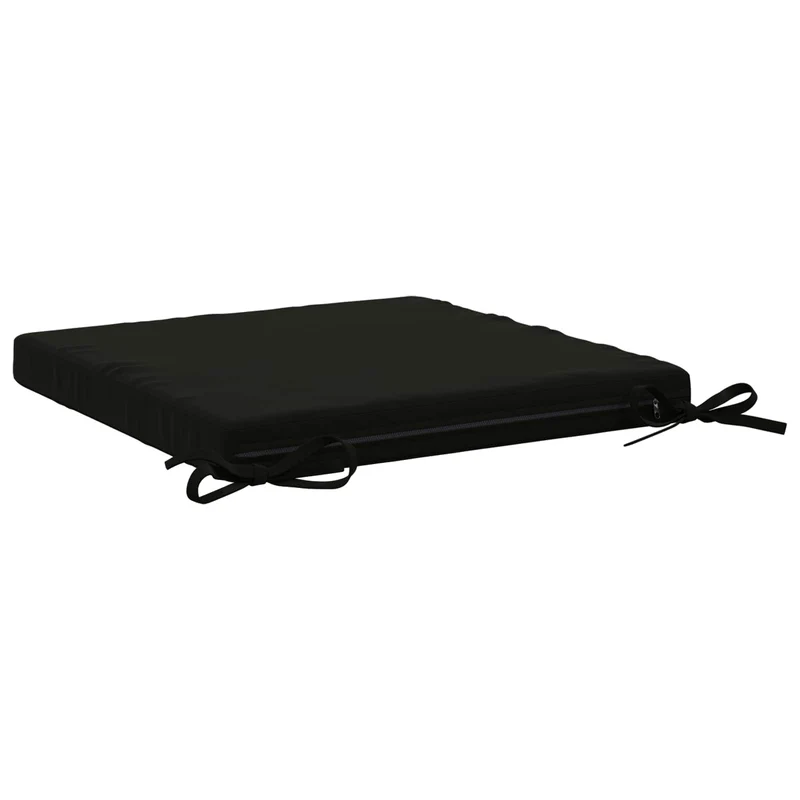Seat Cushions SOEST 4 pcs 100% Polyester Black 50 x 50 x 5 cm