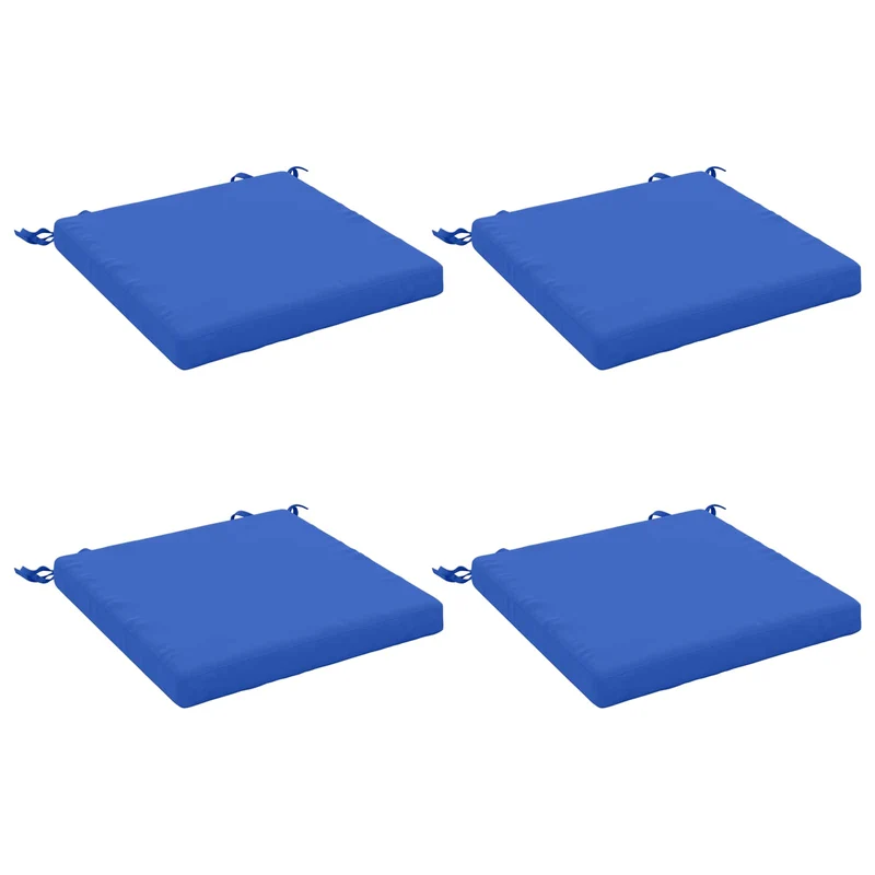 Seat Cushions SOEST 4 pcs 100% Polyester Royal Blue
