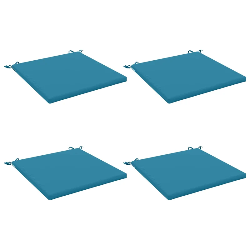 Seat Cushions SOEST 4 pcs 100% Polyester Light Blue