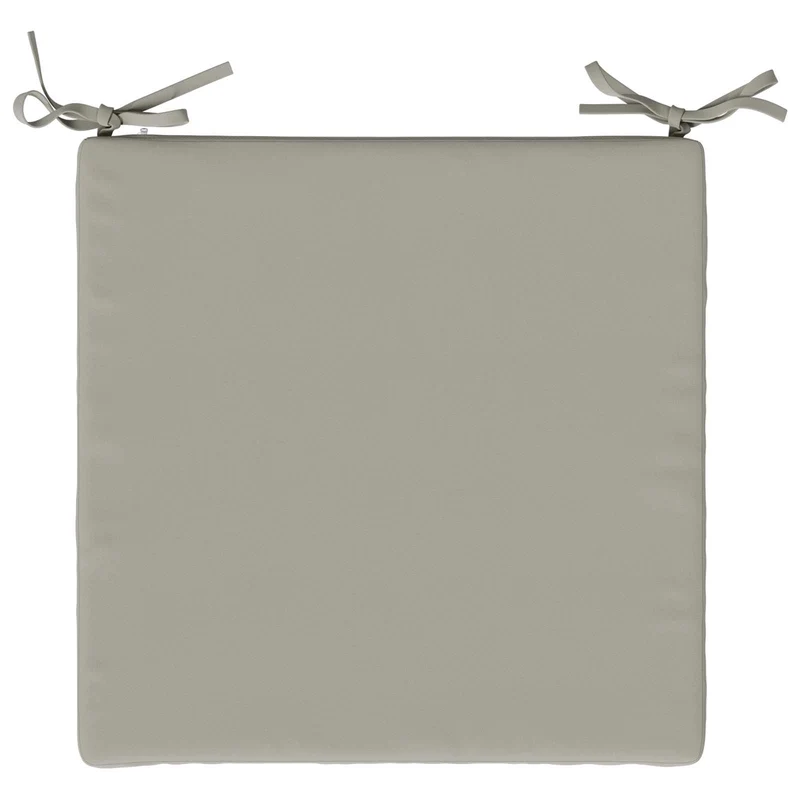 Seat Cushions SOEST 4 pcs 100% Polyester Grey 40 x 40 x 3 cm