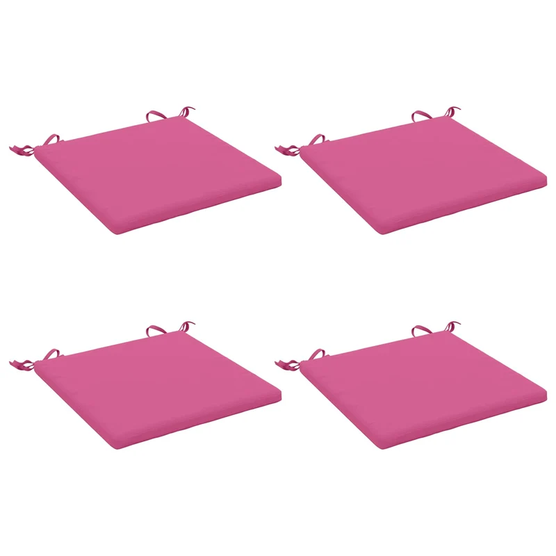 Seat Cushions SOEST 4 pcs 100% Polyester Pink 40 x 40 x 3 cm