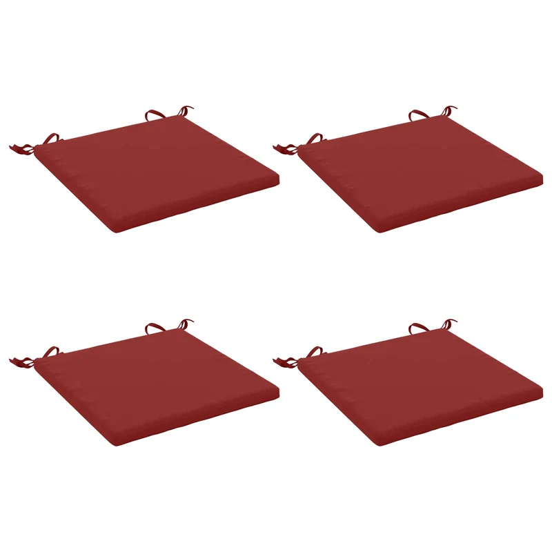 Seat Cushions SOEST 4 pcs 100% Polyester Wine Red