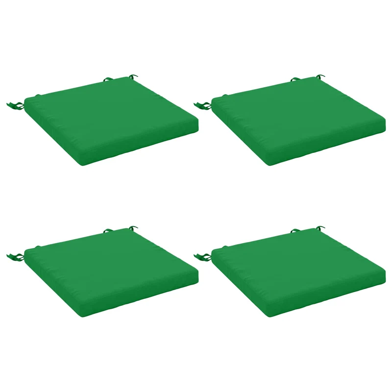Seat Cushions SOEST 4 pcs 100% Polyester Green 50 x 50 x 5 cm