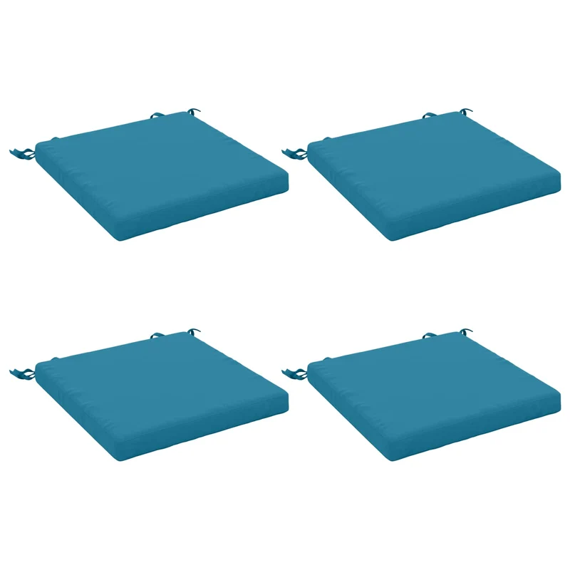 Seat Cushions SOEST 4 pcs 100% Polyester Light Blue