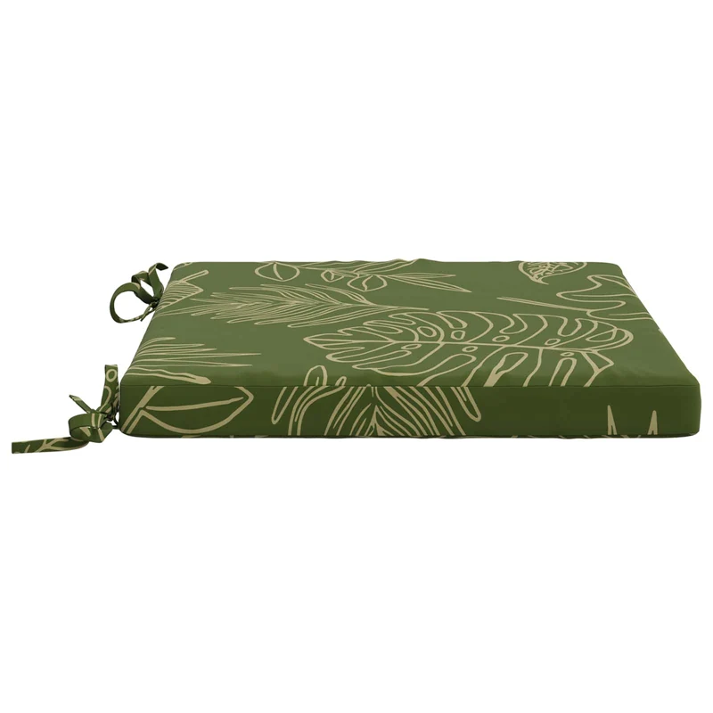 Seat Cushions SOEST 4 pcs 100% Polyester Leaf Design