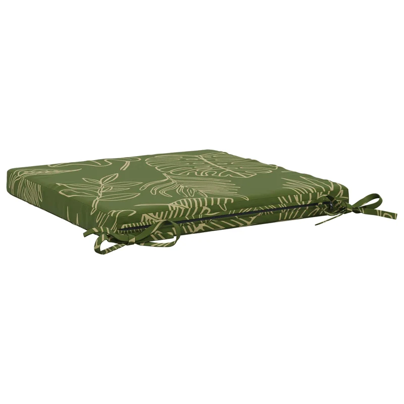 Seat Cushions SOEST 4 pcs 100% Polyester Leaf Design