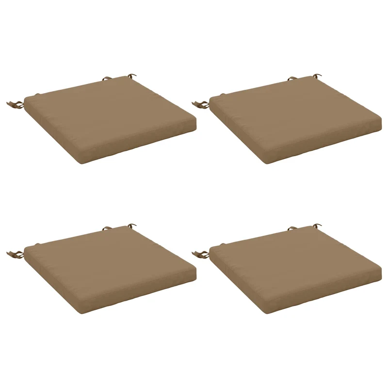 Seat Cushions SOEST 4 pcs 100% Polyester Taupe 50 x 50 x 5 cm
