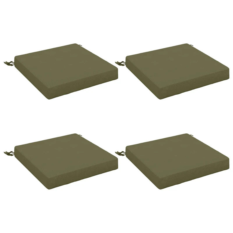Seat Cushions SOEST 4 pcs 100% Polyester Olive Green