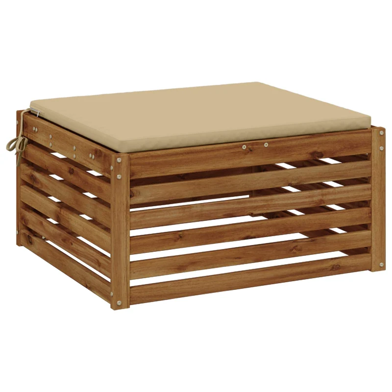 Seat Cushions SOEST 100% Polyester Beige 60 x 60 x 3 cm