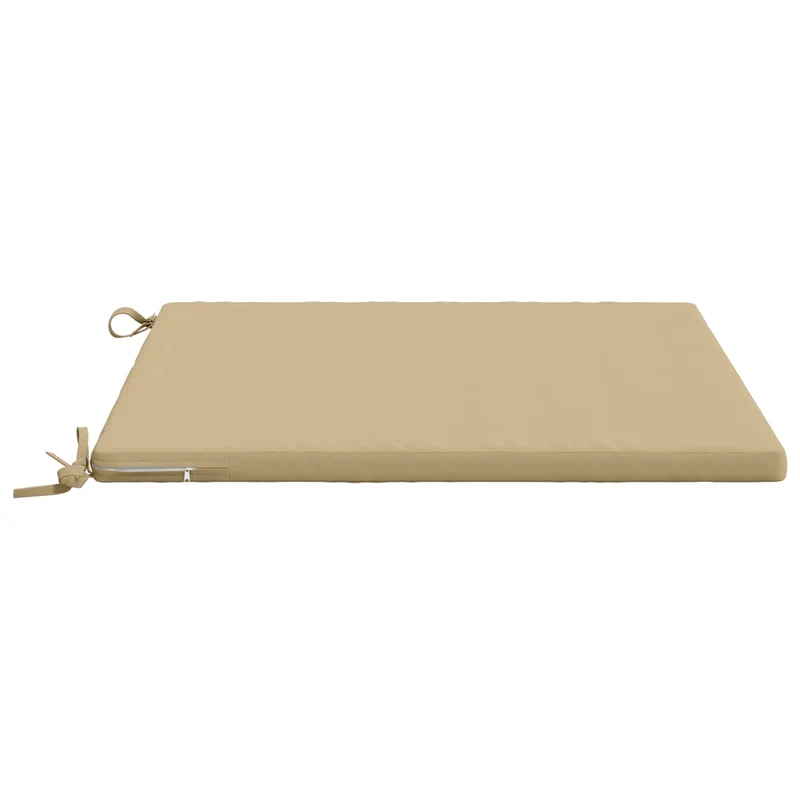 Seat Cushions SOEST 100% Polyester Beige 60 x 60 x 3 cm