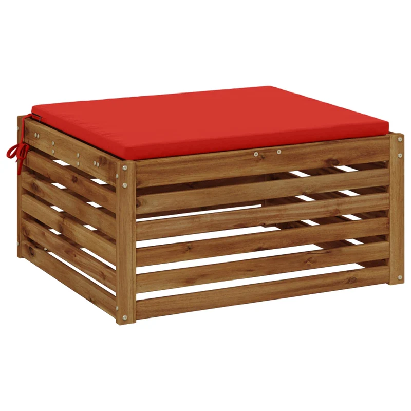 Seat Cushions SOEST 100% Polyester Red 70 x 70 x 3 cm