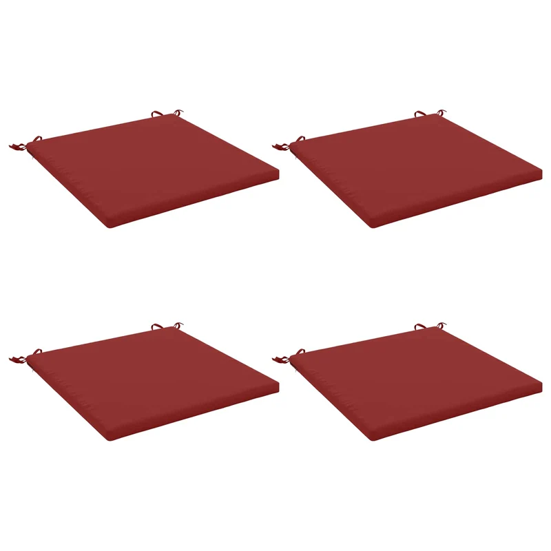 Seat Cushions SOEST 4 pcs 100% Polyester Wine Red