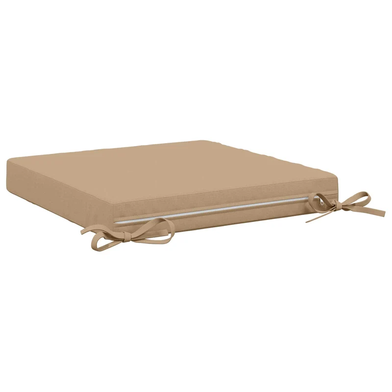 Seat Cushions SOEST 4 pcs 100% Polyester Sand 50 x 50 x 7 cm