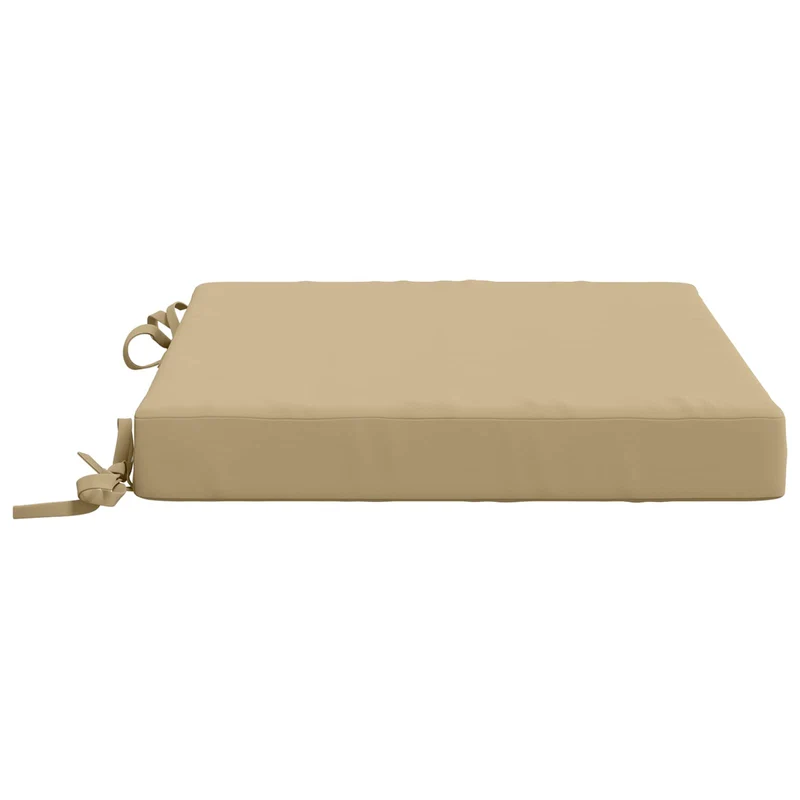 Seat Cushions SOEST 4 pcs 100% Polyester Beige 50 x 50 x 7 cm