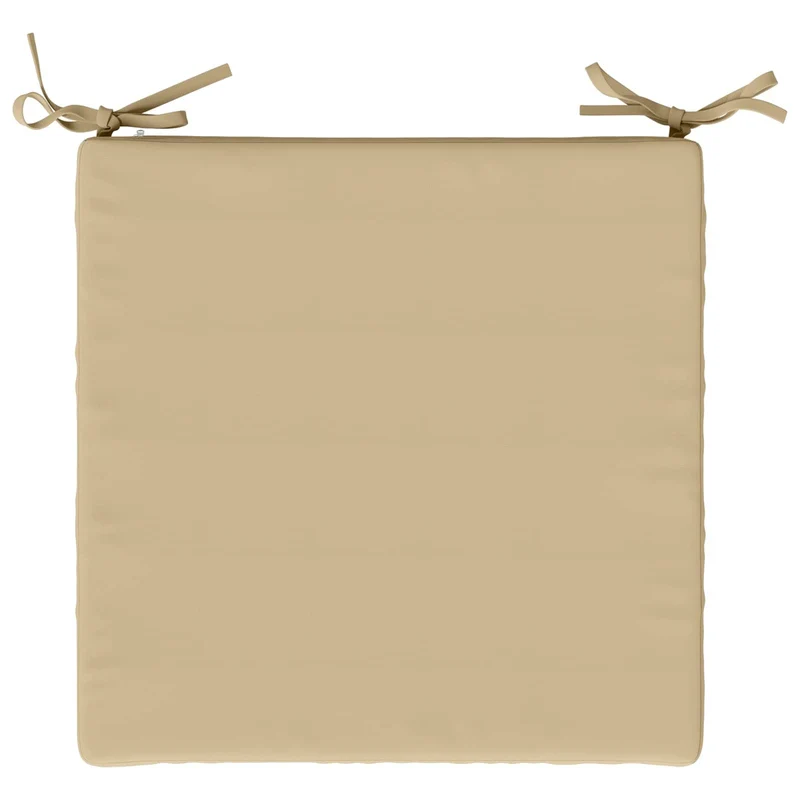 Seat Cushions SOEST 4 pcs 100% Polyester Beige 50 x 50 x 7 cm