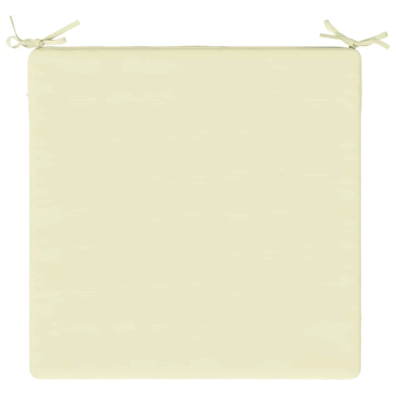 Seat Cushions SOEST 4 pcs 100% Polyester Cream 60 x 60 x 3 cm