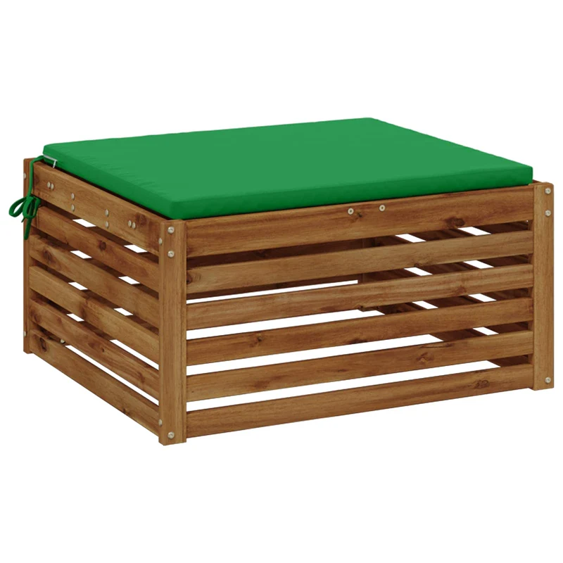 Seat Cushions SOEST 100% Polyester Green 60 x 60 x 3 cm