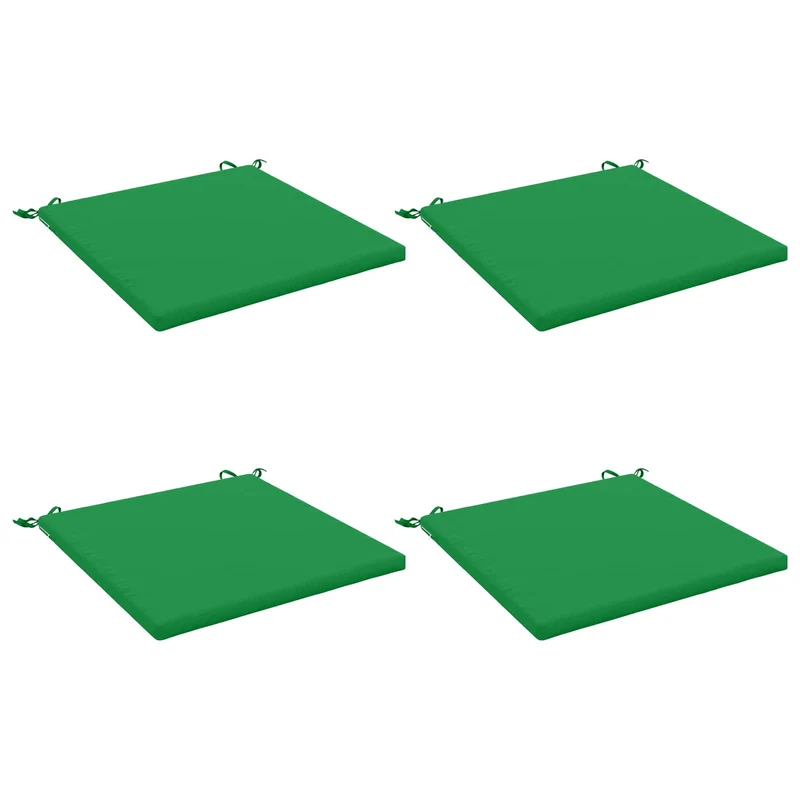 Seat Cushions SOEST 4 pcs 100% Polyester Green 60 x 60 x 3 cm