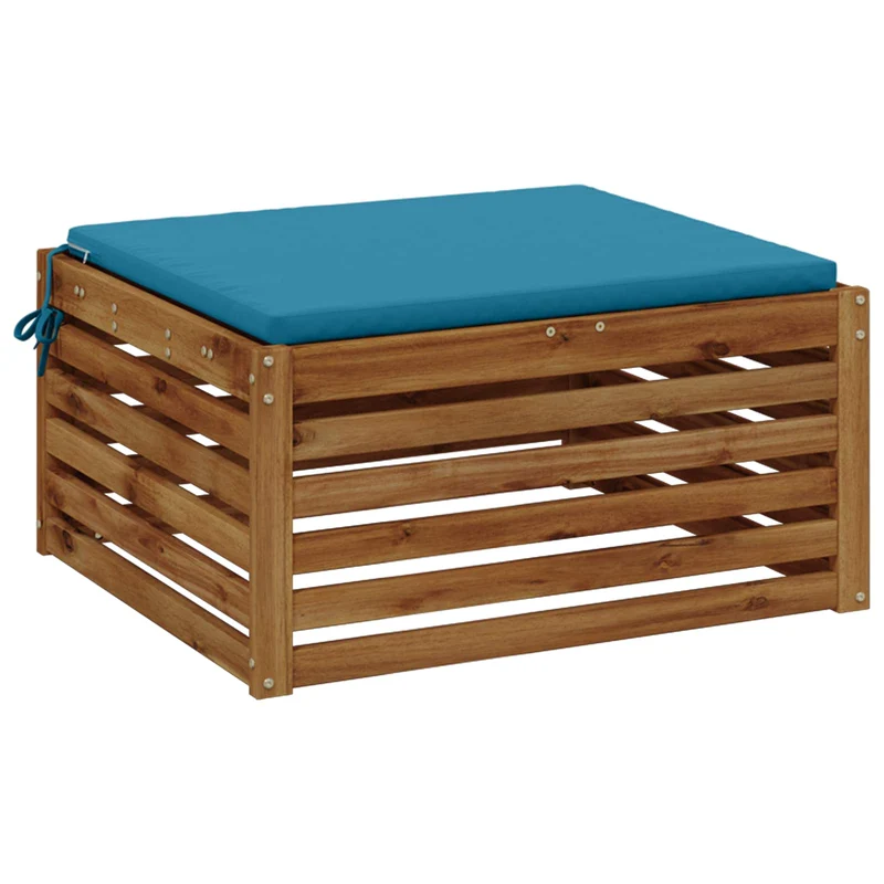 Seat Cushions SOEST 100% Polyester Light Blue 60 x 60 x 3 cm