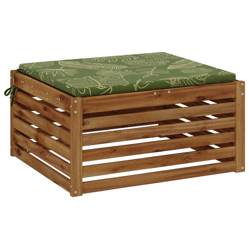Seat Cushions SOEST 100% Polyester Leaf Design 60 x 60 x 3 cm
