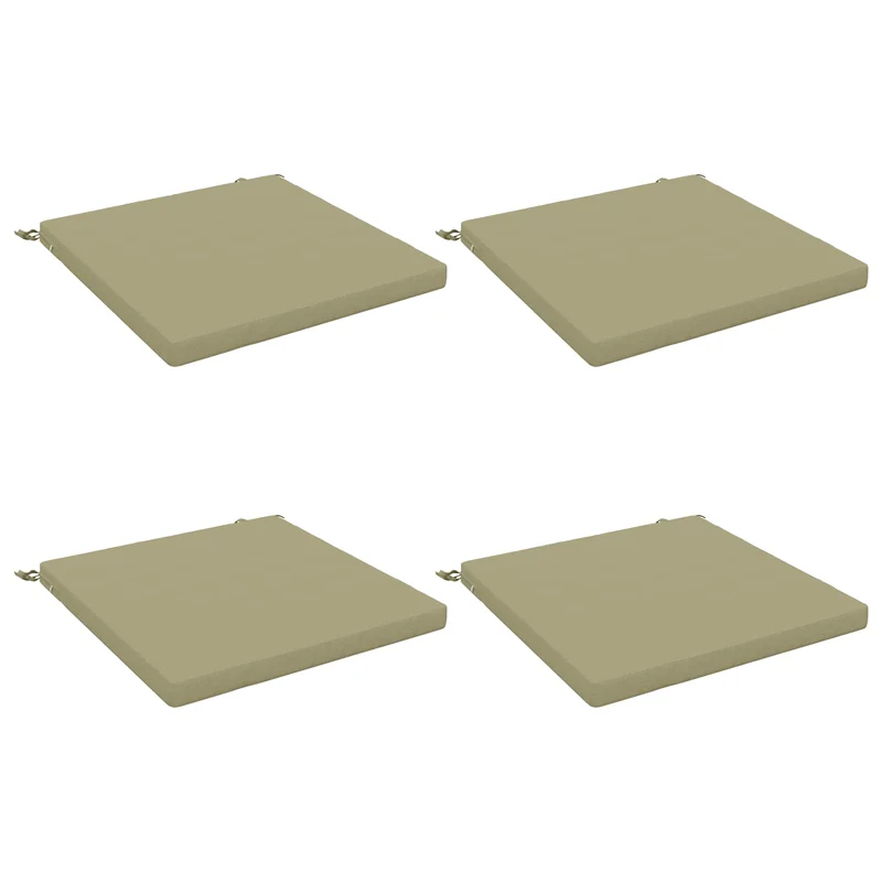 Seat Cushions SOEST 4 pcs 100% Polyester Light Green