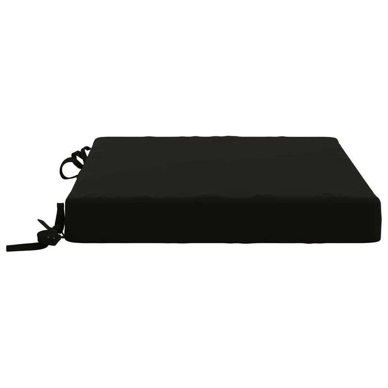 Seat Cushions SOEST 4 pcs 100% Polyester Black 50 x 50 x 7 cm