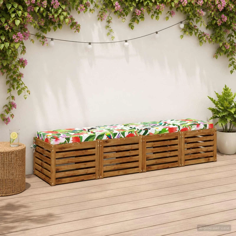 Seat Cushions SOEST 4 pcs 100% Polyester Multicolour
