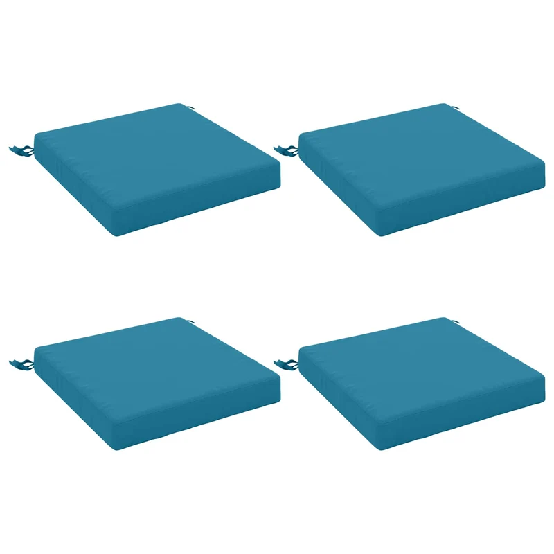 Seat Cushions SOEST 4 pcs 100% Polyester Light Blue