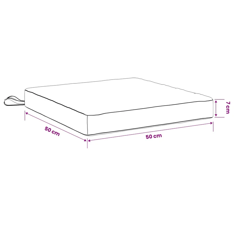 Seat Cushions SOEST 4 pcs 100% Polyester Pink 50 x 50 x 7 cm