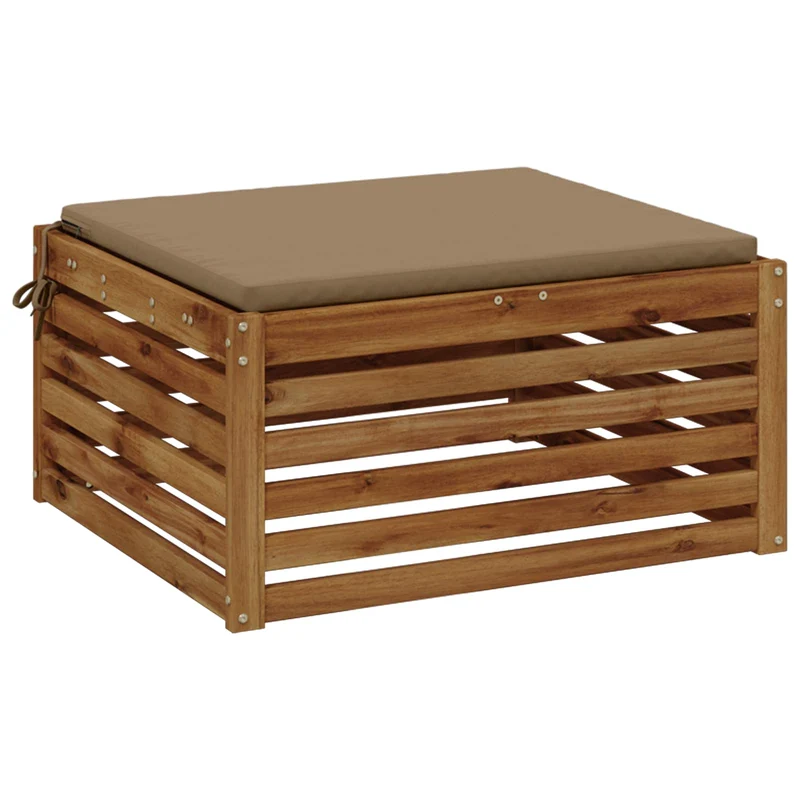 Seat Cushions SOEST 100% Polyester Taupe 60 x 60 x 3 cm