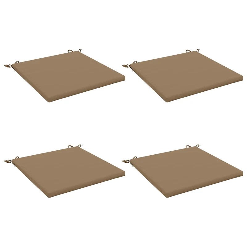 Seat Cushions SOEST 4 pcs 100% Polyester Taupe 60 x 60 x 3 cm