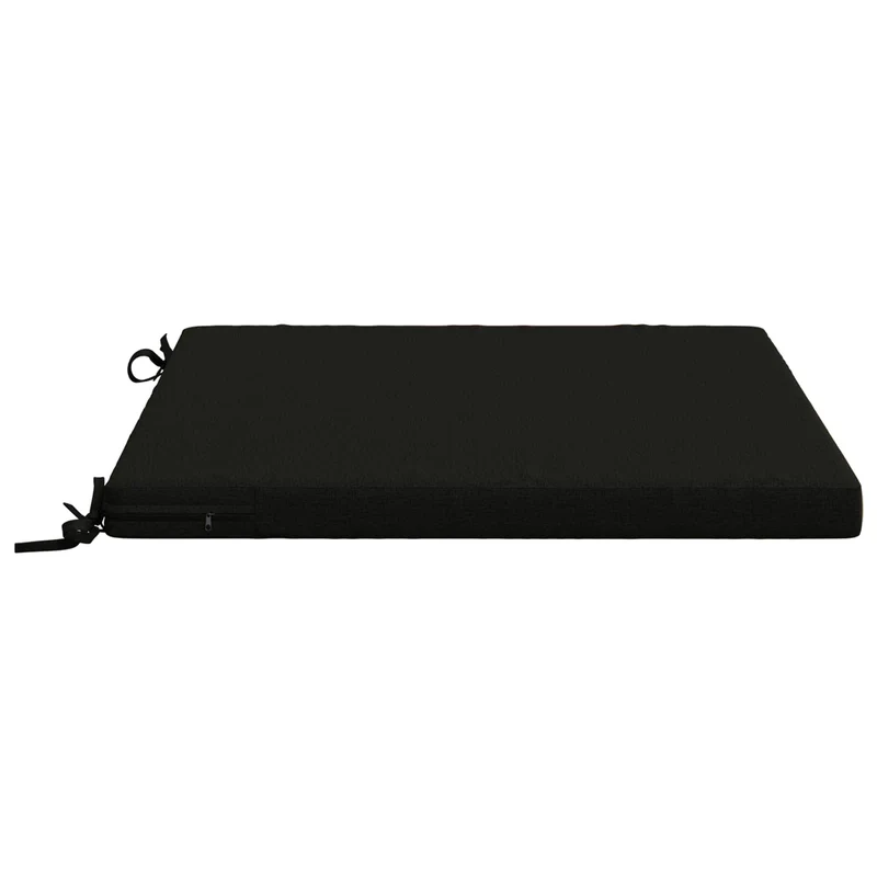Seat Cushions SOEST 100% Polyester Black 70 x 70 x 5 cm