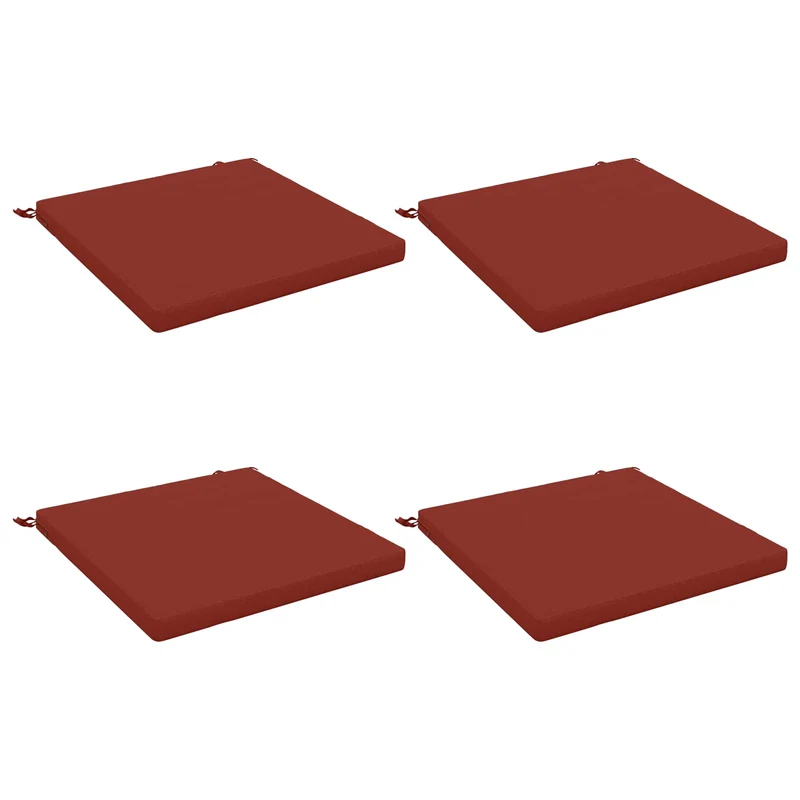 Seat Cushions SOEST 4 pcs 100% Polyester Red 70 x 70 x 5 cm