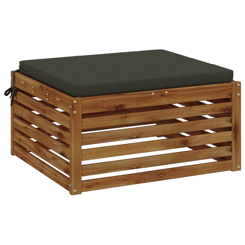 Seat Cushions SOEST 100% Polyester Anthracite 70 x 70 x 5 cm