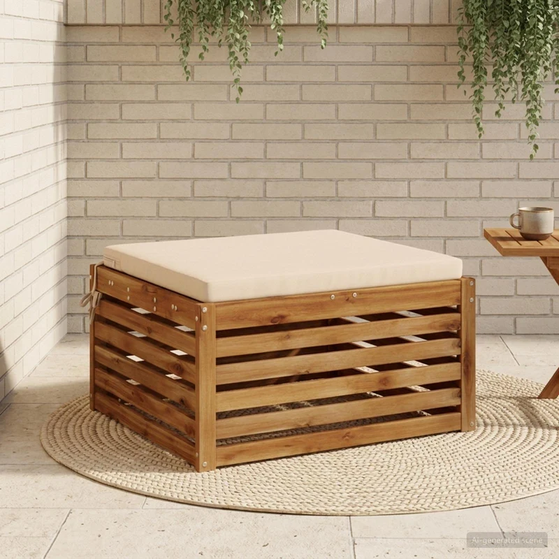 Seat Cushions SOEST 100% Polyester Cream 70 x 70 x 5 cm