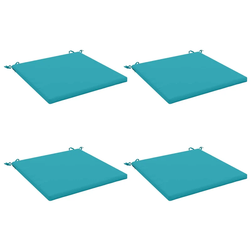 Seat Cushions SOEST 4 pcs 100% Polyester Turquoise
