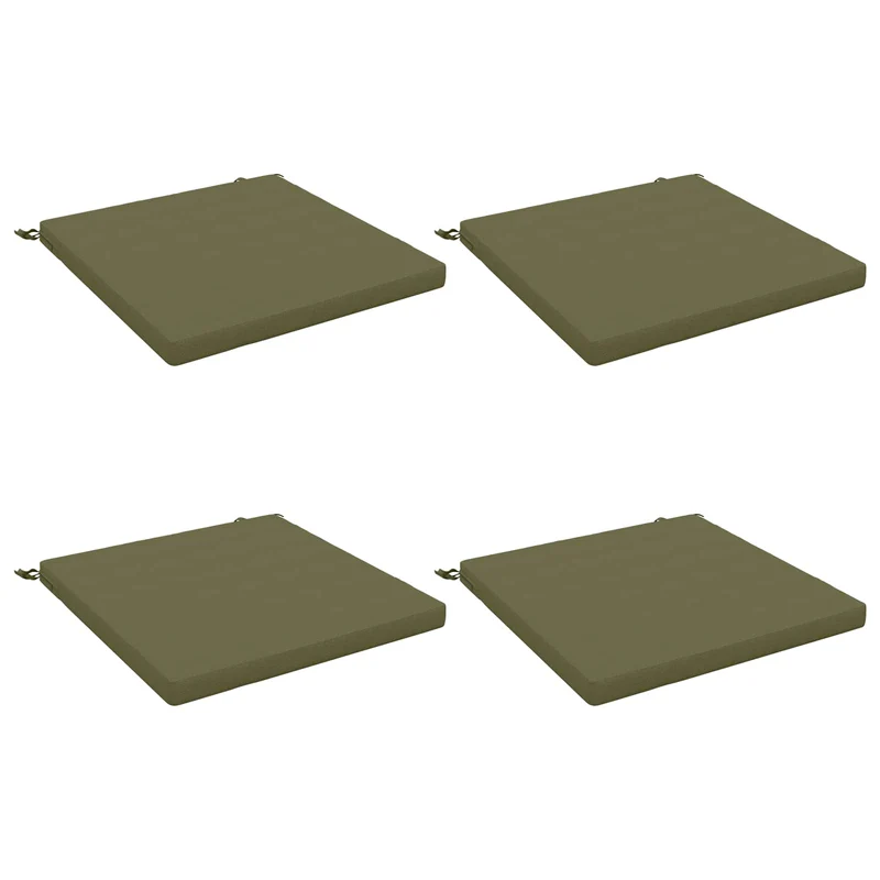 Seat Cushions SOEST 4 pcs 100% Polyester Olive Green