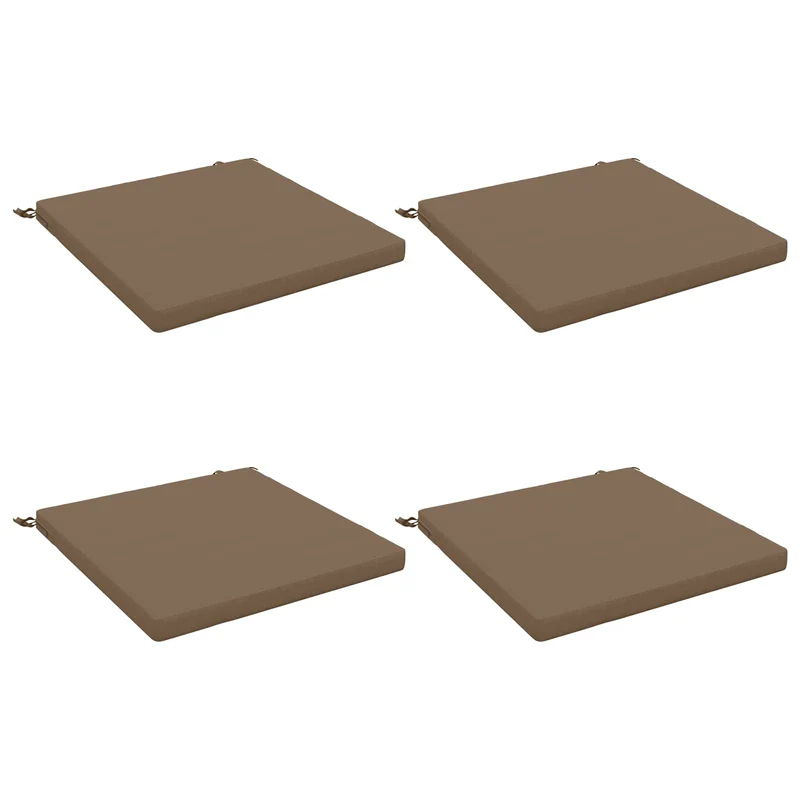 Seat Cushions SOEST 4 pcs 100% Polyester Taupe 60 x 60 x 5 cm