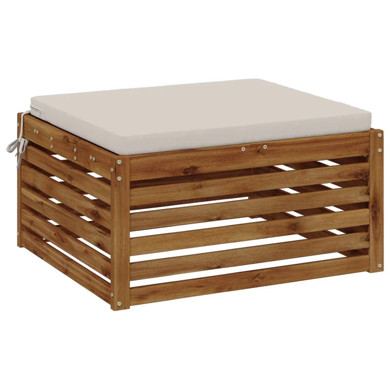 Seat Cushions SOEST 100% Polyester White 60 x 60 x 5 cm