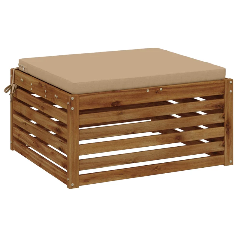 Seat Cushions SOEST 100% Polyester Sand 60 x 60 x 5 cm