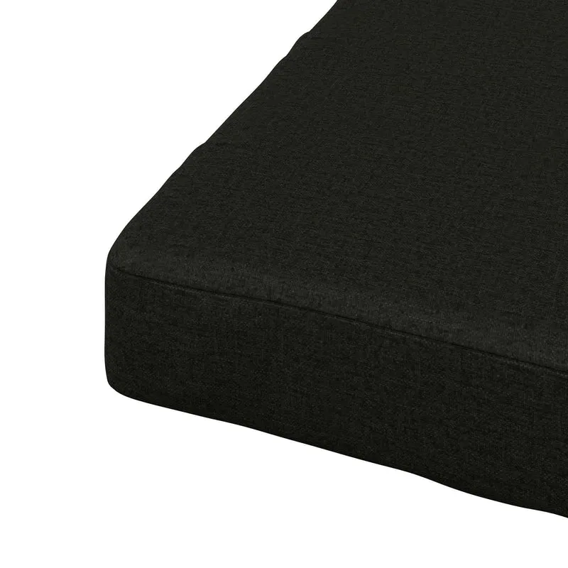 Seat Cushions SOEST 4 pcs 100% Polyester Black 60 x 60 x 5 cm