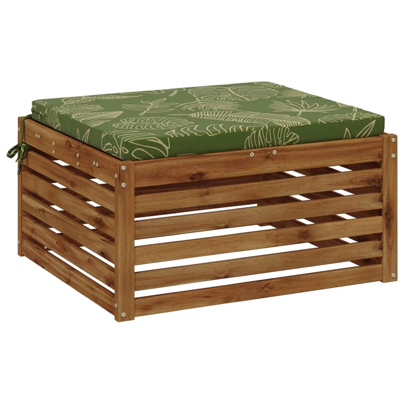 Seat Cushions SOEST 100% Polyester Leaf Design 70 x 70 x 5 cm