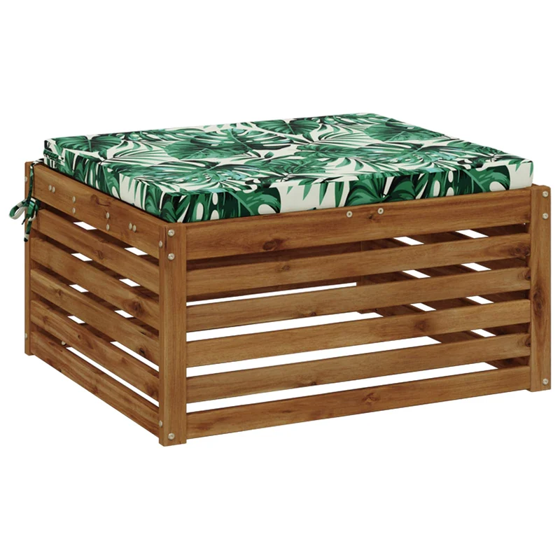 Seat Cushions SOEST 100% Polyester Leaf Pattern 70 x 70 x 5 cm