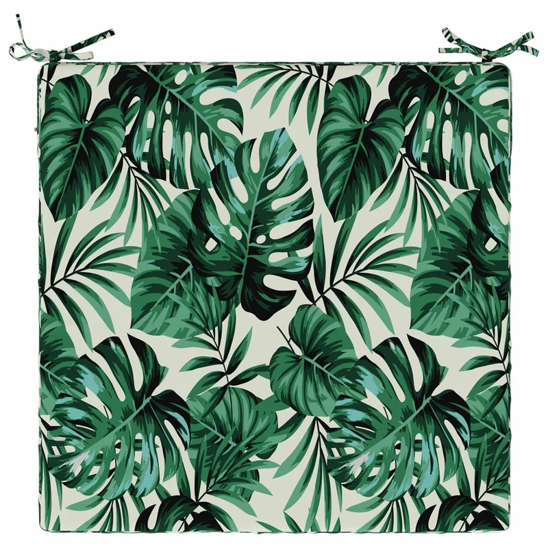 Seat Cushions SOEST 100% Polyester Leaf Pattern 70 x 70 x 5 cm