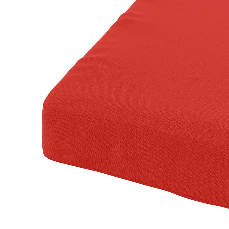 Seat Cushions SOEST 4 pcs 100% Polyester Red 70 x 70 x 5 cm